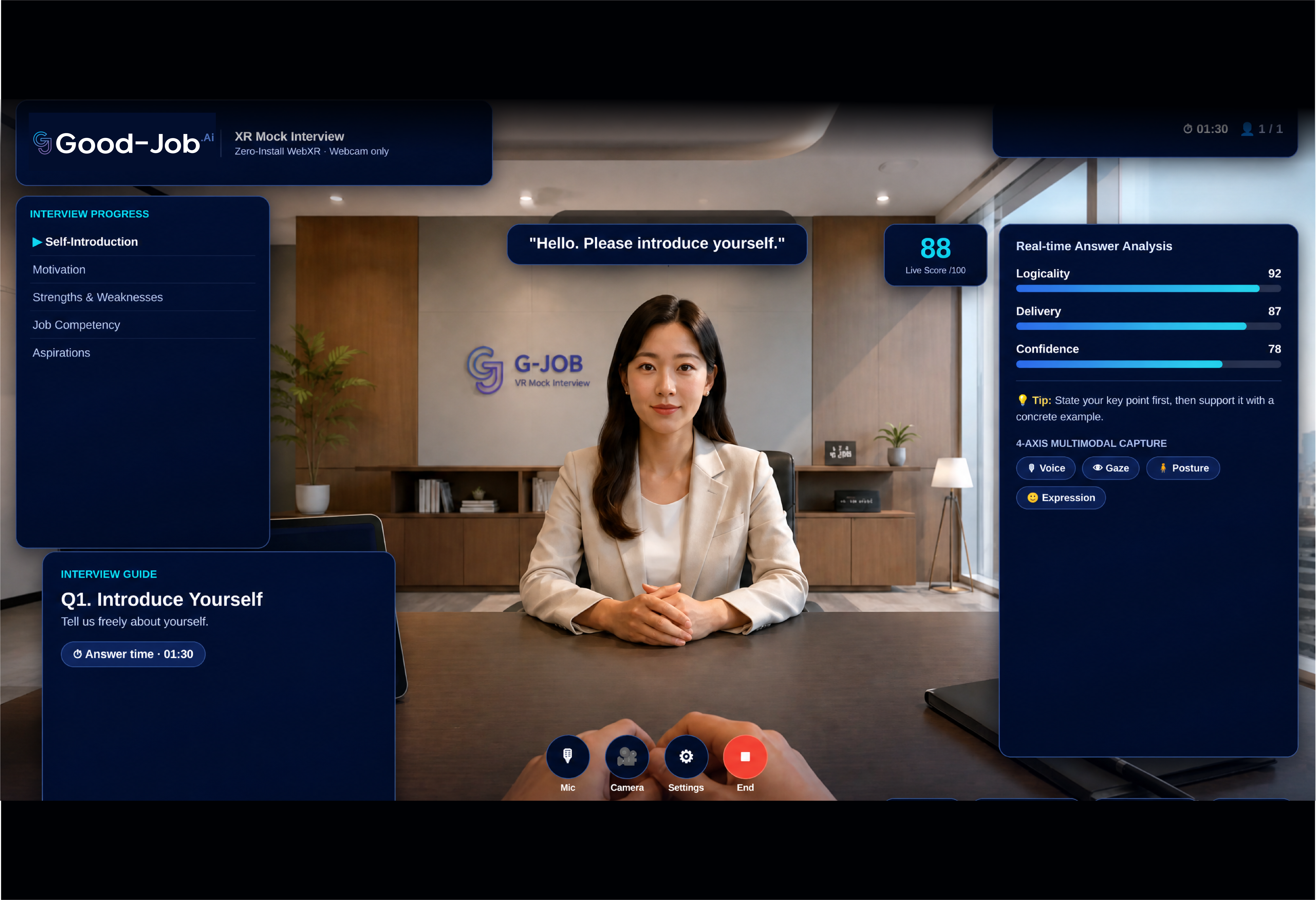 Good-Job.AI XR mock interview